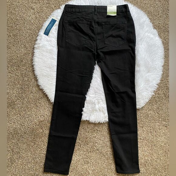 Old Navy Super Skinny Mid Rise Jeans New Black Womens Size 12 - Picture 2 of 9